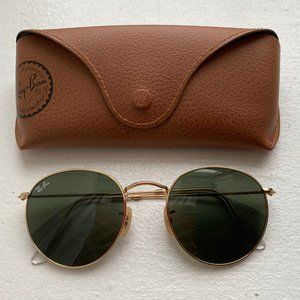 Ray-ban Sunglasses Round Metal Unisex Gold Frame